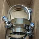 QWORK 2" T-Bolt Hose Clamp Stainless Steel, Working Range 58mm - 65mm for 2" Hose ID, Turbo Intake Intercooler Hose Clamp, 4 Pack