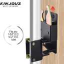 2-Way Heavy Duty Farm Gate Latch - Lockable Fence Gate Latch for Metal Tube Gates, Livestock Cattle, Horse Corrals, Ranches, Pastures, Pet Cages & Fences (Screws & Instructions Included)