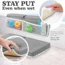 Rylor Premium Baby Bath Kneeler Mat & Elbow Rest Pad Set Comfortable Bath Kneeler and Elbow Kneeling Rest Pad for Parents, Extra Long 26'', 2.4'' Thick, Non-Slip Support for Easy Bath Time (Gray), X-Large