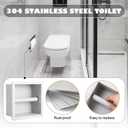 Honeydak Recessed Toilet Paper Holder 304 Stainless Steel Tissue Paper Frame Bathroom Storage in Wall Tissue Toilet Roll Holder Space Saving Restroom Napkin Frame (6.7 5.7 3'',Silver,1 Pcs)