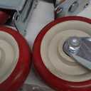 Caster Wheels with Brake 2200lbs,Heavy Duty Casters Set of 4 for Cart, Trolleys, Furniture and Workbench (JL-HS5inch)