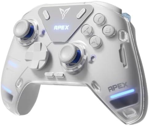 FLYDIGI APEX 4 Wireless PC Controller Forceflex Joystick Forceadapt Trigger 1000Hz Report Rate Full-Color LCD Display 1500mAh Battery Stereo Vibration PC/Switch/Switch2/TV/Android/Laptop