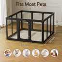 Jalove 12PCS Dog Playpen Clear Puppy Playpen Indoor, 30" H Easy Assemble