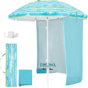 Grandekor 7FT Beach Umbrellas for Sand Heavy Duty Wind Portable Beach Umbrella with Table and Sun Shade Travel Beach Umbrella with Carry Bag 7FT Sun Umbrella Beach, UV 50+ (Green-Sun Shade) Grandekor 7FT Beach Umbrellas for Sand Heavy Duty Wind Portable Beach Umbrella with Table and Sun Shade Travel Beach Umbrella with Carry Bag 7FT Sun Umbrella Beach, UV 50+ (Green-Sun Shade)