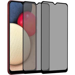 OCESTORE Privacy Screen Protector,(2 Pack) Anti-Spy Anti-Glare Ultra-Thin Clear 9H 2.5D Arc Tempered Glass Protective Film Replacement for Galaxy A02S A03S.