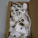 Christmas Village Light Accessory Cord with 6 LED Bulb, 11.5 ft C7 LED Lamp with Dual Fuse and On/Off Switch Plugs for Christmas Village House Crafts Pumpkin Lights(2 Pack)