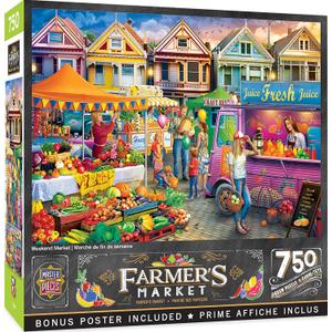 MasterPieces 750 Piece Jigsaw Puzzle for Adults, Family, Or Youth - Weekend Market - 18"x24"