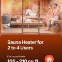 VEVOR Sauna Heater,220V Electric Sauna Stove, Steam Bath Sauna Heater 3h Timer and Adjustable Temp for Max. 176-318 Cubic Feet, (4.5KW) FCC Certification