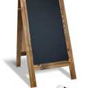 Better Office Products Magnetic A-Frame Chalkboard Sign, Extra Large 20" x 40", Standing Chalkboard Easel, with Chalk Marker + Chalk & Eraser, Sandwich Board Outdoor Sidewalk Sign,(Rustic Brown)