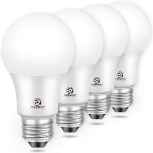 Dusk to Dawn LED Outdoor Light Bulb, 75 Watt Equivalent, 9W 1100 Lumens, 3000K Warm White LED Light Bulbs, E26 Base, Automatic On/Off Sensor Light Bulb for Porch, Hallway, Garage, ETL Listed, 4-Pack