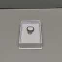 Koguxuix Fashion Jewelry 925 Sterling Silver Shiny Full Diamond Ring Round Cubic Zirconia Anniversary Promise Cocktail Ring CZ Diamond Multi Row Ring Eternity Engagement Wedding Band Ring (Size 7)