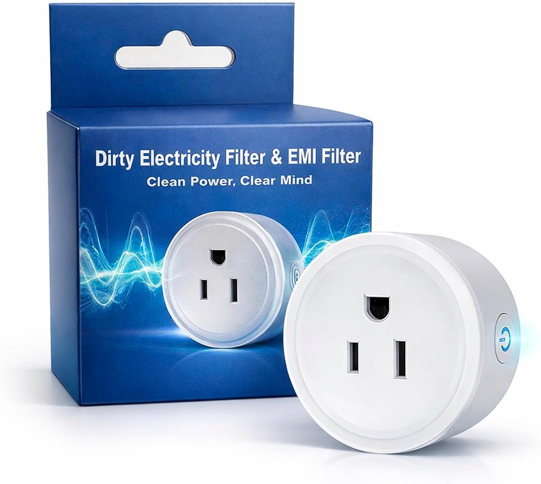Ground Loop Hum Eliminator & Dirty Electricity Filter Reduce EMI/RFI Noise, for Audio/Speaker/Home Appliance, High-Capacity 1200W Plug- 10A AC EMI Filter