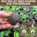 Legigo 100 Pcs 40mm Seed Starter Peat Pellets Pods for Seedlings- Compressed Seed Starting Pellets Seed Starter Pods Plugs Soil Peat Pods for Starting Seeds, Garden Planting Herb Flower Vegetables
