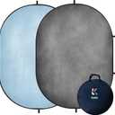 Kate 5x6.5ft(1.5x2m) Collapsible Backdrop Blue Pop up Backgrounds Grey Backdrops Collapsable Photography Photoshoot Prop