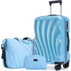 Cosbarn Luggage Sets 3 Piece Suitcases with Wheels, Suitcase Set, ABS+PC Hardshell Luggage with Phone Holder, Lightweight Carry on Luggage with TSA Lock Spinner Wheels, Size: 3 Piece Sets (20/DB/TB)