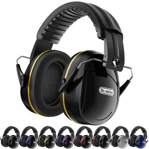 Dr.meter Noise Reduction Ear Muffs, Noise Cancelling Headphones for Adults, Kids Autism Sensory Ear Protection Earmuffs, 31dB Hearing Protection for Shooting Gun Range, Mowing, Monster Jam, Focus (Black Yellow)