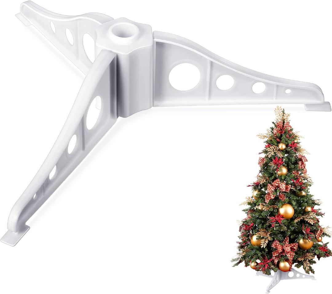 Youyole Christmas Tree Stand Plastic Legs Replacement White Artificial Xmas Base Holder for Trees 0.75'' in Diameter