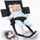 Infant Airplane Seat Extender Travel Bed | Baby on Lap Flight Bed | Foldable Soft Airplane Baby Travel Seat Extender on Lap with Neck Pillow | Fits Economy Seats