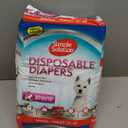 Simple Solution Female Dog Diapers  Disposable Diapers for Potty Training, Incontinence, and Heat Cycle Protection  Leak-Proof Fit for Small Dogs, 1219 Inch Waist  30 Count