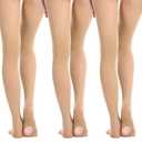 MANZI 1-3 Pairs Women's Girl's Dance Tights Convertible Transition Ballet Tights 40D