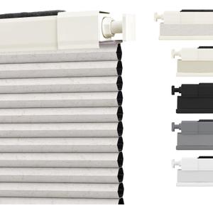 SUNOFF Cordless No Drill Blackout Cellular Shades, 34" W x 48" H, Linen