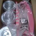 60 Sets Plastic Cups Bulk 12 oz Plastic Disposable Cups with Lids Sleeves and Straws Smoothie Clear Drink Disposable Party Favor Holiday Birthday Wedding Party Supplies (Pink Bow)