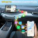 Wireless CarPlay Adapter for iPhone - Bluetooth Apple CarPlay Adapter Converts Wired to Wireless, Plug-and-Play, No Delay, Automatic Reconnection, Compatible with iOS 10+