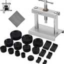 Watch Press Tool, Back Case Closer for Closing The Cover, Watch Battery Replacement, Repair Kit for Wristwatches with 18PC Molds, Compatible with Round Square Rectangular Dials and Backs