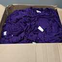 Newwiee 50 Pcs Spandex Chair Covers Bulk - Stretch Folding Flat Front Fitted Universal Chair Protector Pack Removable Washable for Wedding Party Dining Banquet Event (Purple)