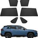 Powerty Custom Fit for Side Window Shade Toyota RAV4 2019-2024 2025-6 Pack 100% Light Block Car Priavcy Curtains Shades for Baby, Camping, Napping, Sleeping