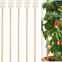 Blulu 5 Pack Electroculture Plant Stakes Gardening Copper Coil Antennas Stakes Electroculture Wood Wrapped with Solid Copper Wire for Growing Garden Plants and Vegetables(Height 15 Inch)