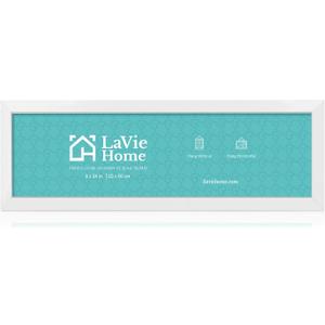 LaVie Home 8x24 Picture Frame White, Panoramic Picture Frame for Wall Decoration, Classic Black Minimalist Style Suitable for Decorating Houses, Offices, Hotels1 Pack