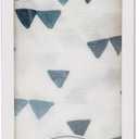 lulujo Baby Muslin Silky Soft Swaddling Blanket, Navy Triangles, 47 x 47-Inches