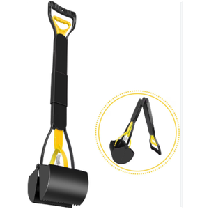 17 Inch Long Handle Pooper Scooper for Small & Large Dogs, Foldable Dog Poop Picker Upper for Yard, Avoid Bending Over for Easy Pick Up