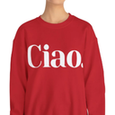 Crewneck Sweater "Ciao", Red, XXL