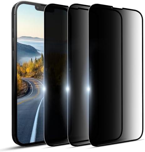 YOUULAR [3 Pack Privacy Screen Protector for OnePlus 12 Tempered Glass Film, Anti Spy Anti-Scratch Gloss Finish Scratch Resistant High Sensitivity, Black