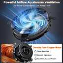 Hiorucet 20 Inch Wall Mounted Attic Gable Vent Fan with Adjustable Temperature Thermostat Control, 60HZ, 115V, 1080R/min, 148W, Gable Mount Vent Attic Fan with Pure Copper Motor, High Speed Low Noise