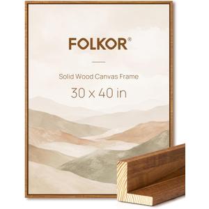 Solid Wood Canvas Floater Frame for 30x40 Memorial Art Print,Brown