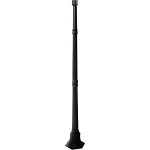 Durable Black Aluminum Lamp Post Base - 63" Height, Powder Coated Matte Black, Compatible with SLP227 & SML556