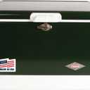 Coleman Vintage 54qt Steel Belted Cooler, Keeps Ice Up to 4 Days, 85-Can Capacity Hard Cooler with Drain & Have-A-Seat Lid (Green)