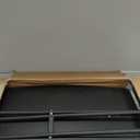 Folding Table 30 Inch - Small Desk Adjustable Height TV Tray for Laptop, Couch, Camping - Heavy Duty Utility Foldable Table for Small Spaces, No Assembly Required, Snowy Granite (Black) (Pink)