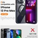 PuyaTeya 360 Rotatable Magnetic Stand for iPhone 13 pro max Case Compatible with Mag-Safe 16FT Military Drop Protection, Anti-Scratch/Fingerprint Shockproof iPhone 13 pro max Phone Case(Clear-Black)