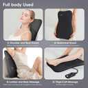 Back Massager with Heat for Pain Relief Deep Tissue, Ultrathin 4D Shiatsu Lower Back Massager, Chair Back Massager for Home Office, Gifts for Women Men
