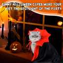Halloween Dog Costumes Vampire Cape: Pet Cats Cosplay Costume Funny Clothes Cloak for Small Medium Large Dogs - Dog Mantle Apparel for Halloween Party
