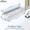 Alise Towel Rack,Towel Holder Towel Shelf with Double Towel Bars for Bathroom Lavatory,24 Inch SUS 304 Stainless Steel Wall Mount Towel Hanger,Polished Chrome
