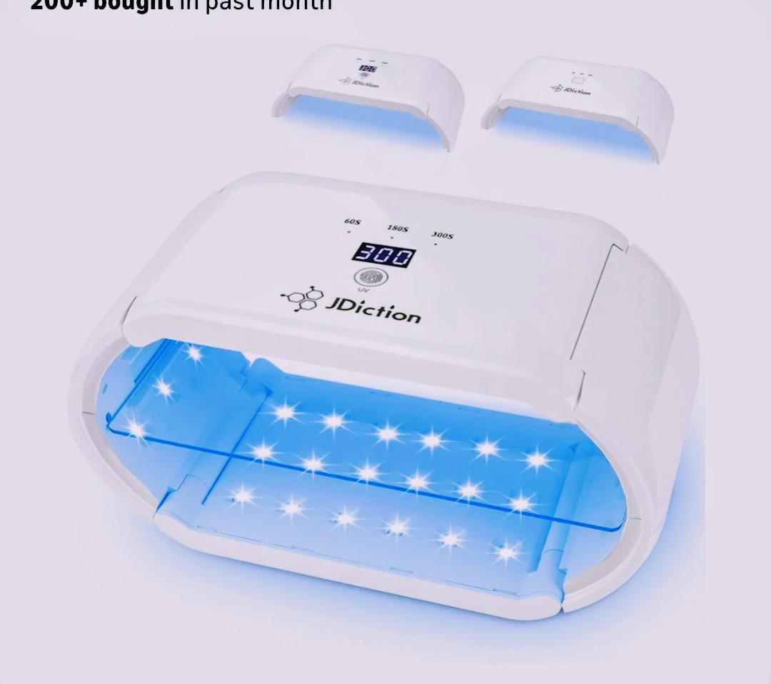 JDiction UV Light for Resin, Wireless UV Resin Lamp with 48 LED Beads, Long Time Setting (1min, 3min, 5min, 10min), Rechargeable 48W Powerful Cordless Curing Tool for Jewelry Making Crafts