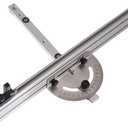 Precision Table Saw Miter Gauge System with Miter Fence, 120Angle Stops Adjustable for Table Saw, Band Saw, Router Table, 415mm