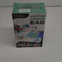 20 Pack Vacuum Storage Bags, Space Saver Bags, Vacuum Sealed Bags for Comforters, Blankets, Clothes Storage, Hand Pump Included (4 Jumbo/4 Large/4 Medium/8 Small) (Clear)