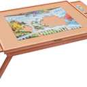 Bits and Pieces Portable Foldable Jigsaw Puzzle Board with Cover and Legs - 25" x 34" Puzzle Table with Drawers for Sorting - Versatile Game Table for 1500 Piece Puzzles, Board Games, and Blocks, 5 x 29 x 38