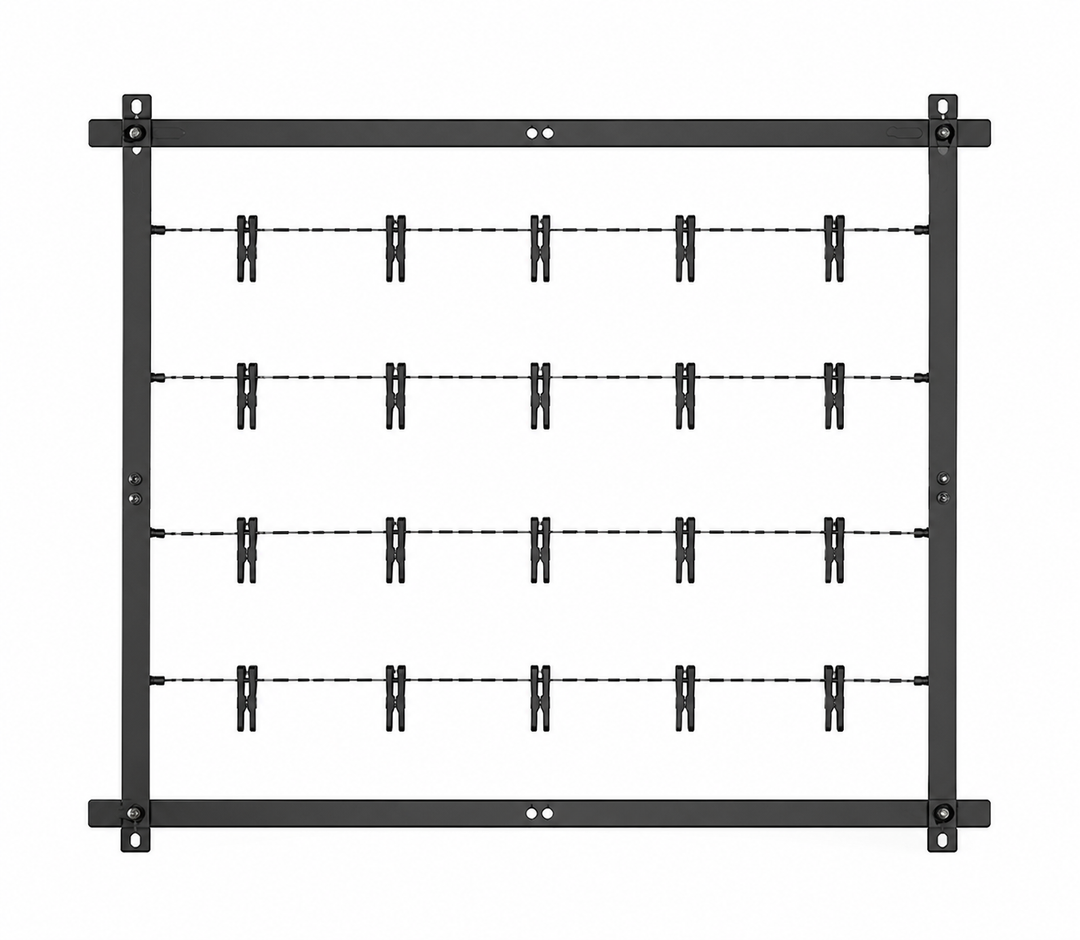 Picture Frames Collage for Wall Decor ,Photo Display Board With Clips,Hanging Picture Wall Decor for Dorm Graduation Letter Postcard Greeting Card Organizer Holder,Pine Wood,Adjustable Metal Bead String